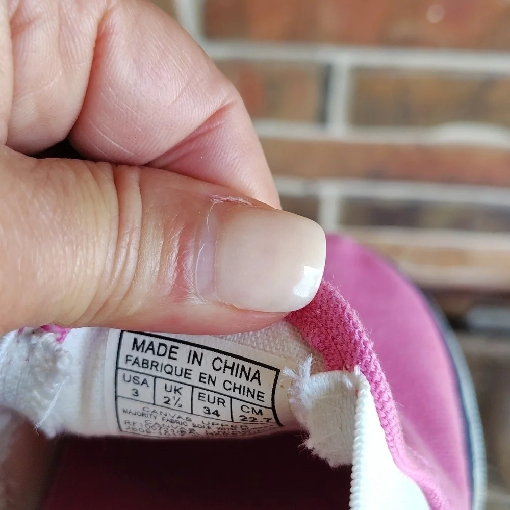 Ralph Lauren Polo toddler shoes size 3 Pink Canvas Slip Ons
